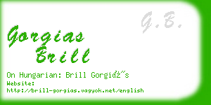 gorgias brill business card